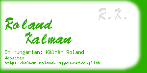 roland kalman business card